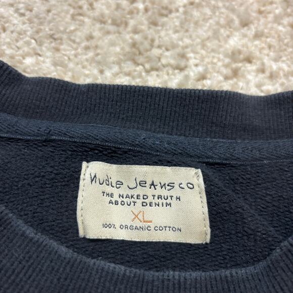 Nudie Jeans Co Frasse Logo Crew Pullover Sweatshirt Men's XL - Picture 4 of 11